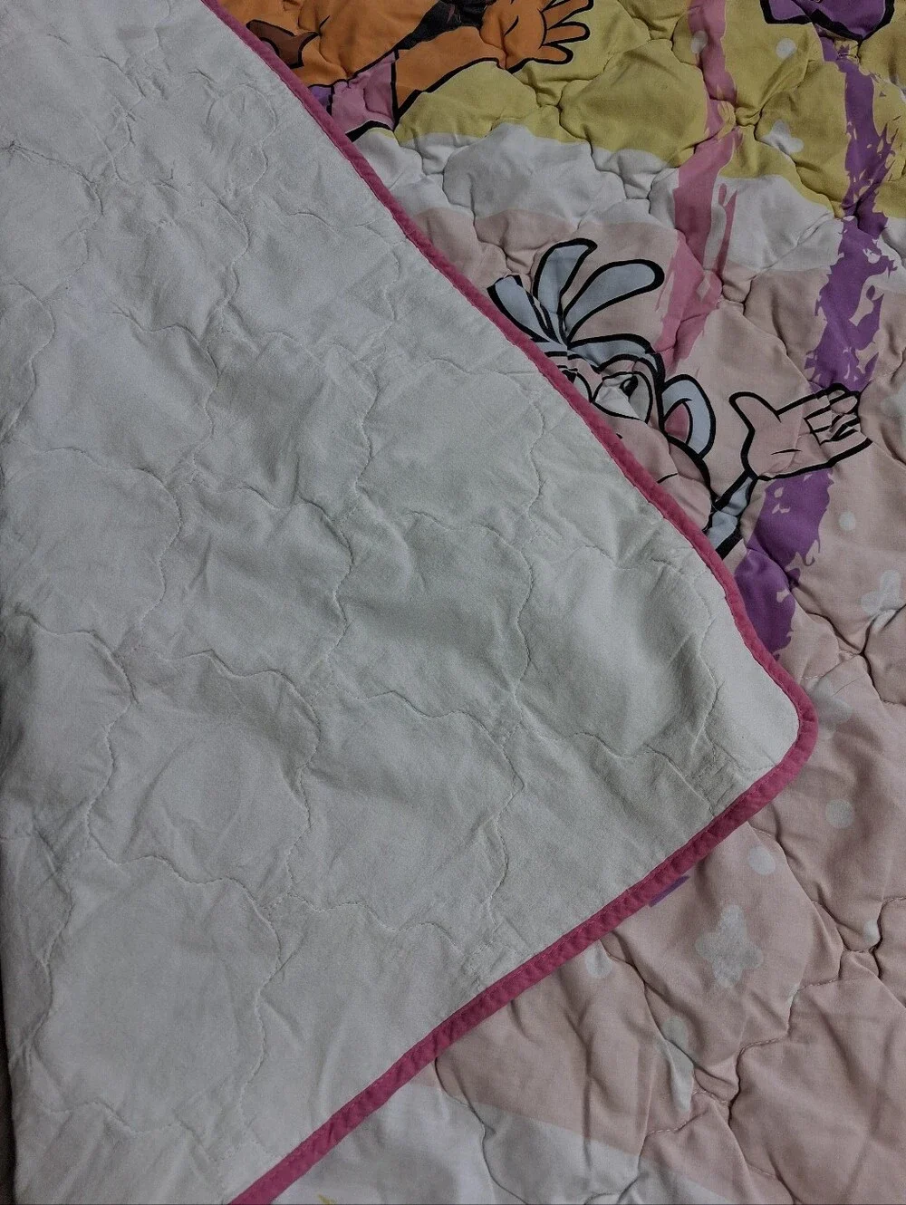 Vintage 2004 Dora The Explorer Quilted Blanket